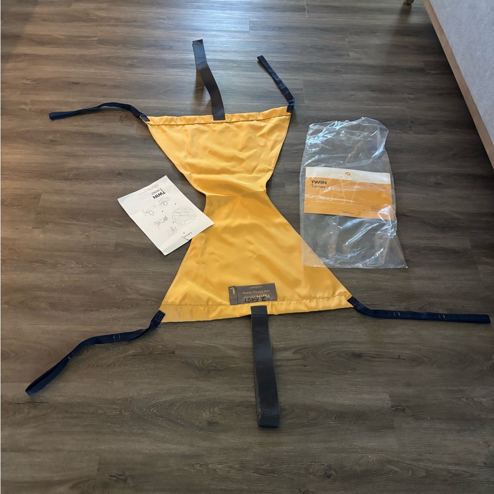 Yellow Fabric Sling with Navy Straps - Unbranded